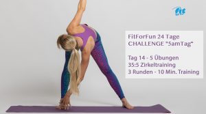 FitForFun-24 Tage 5amTag Challenge Samoja Fitness Renate Adventskalender 2022